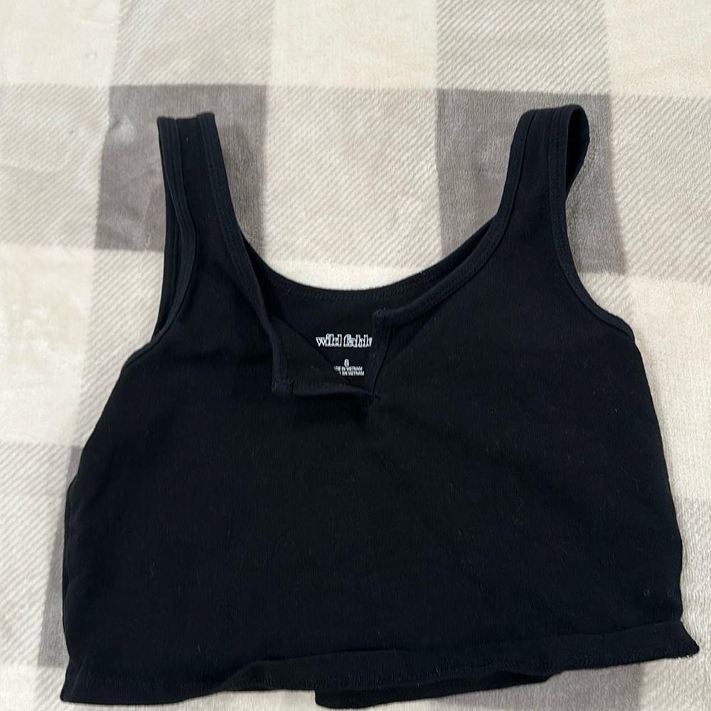 wild fable black crop tank from target